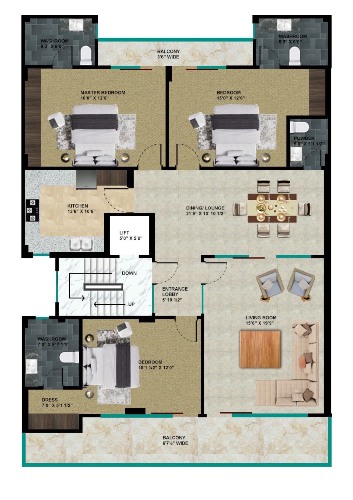 Floor plan render